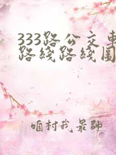 333路公交车路线路线图