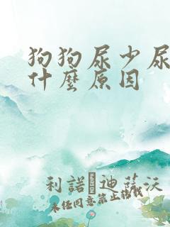 狗狗尿少尿黄是什么原因