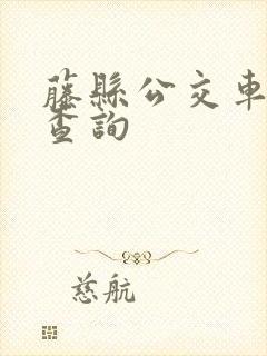 藤县公交车路线查询
