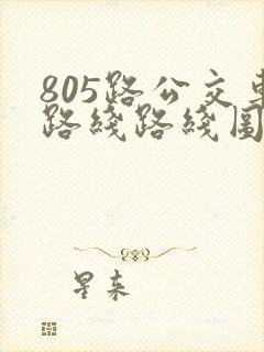 805路公交车路线路线图