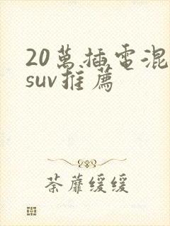 20万插电混动suv推荐