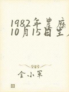 1982年农历10月15日生辰八字
