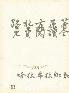 路北方原著小说免费阅读全文