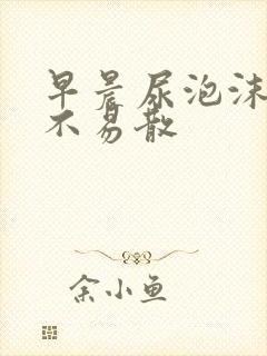 早晨尿泡沫多而不易散