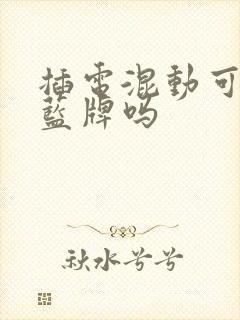 插电混动可以上蓝牌吗