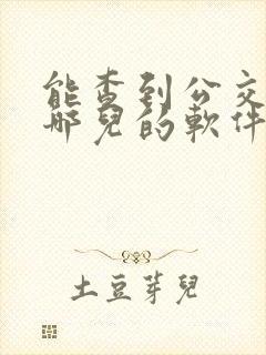 能查到公交车到哪儿的软件