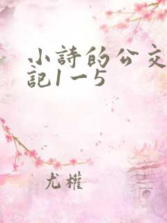 小诗的公交车日记1一5