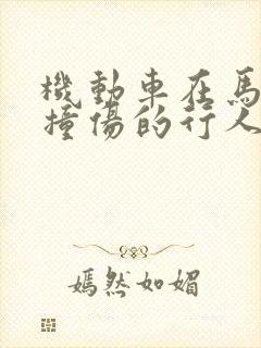 机动车在马路上撞伤的行人怎么赔偿