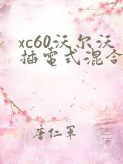 xc60沃尔沃插电式混合动力2020