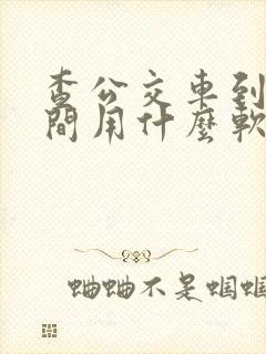 查公交车到站时间用什么软件