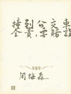 撞到公交车我的全责,要赔误工费吗