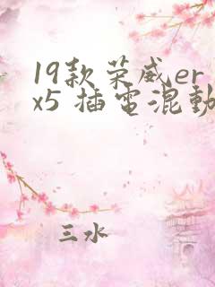 19款荣威erx5 插电混动