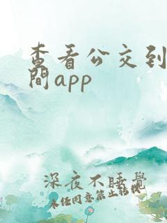 查看公交到站时间app