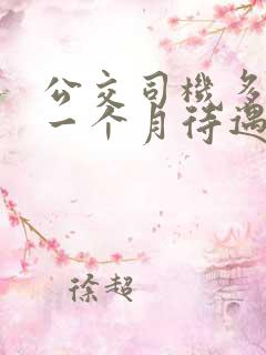 公交司机多少钱一个月待遇怎么样