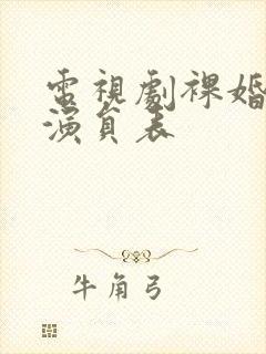 电视剧裸婚之后演员表