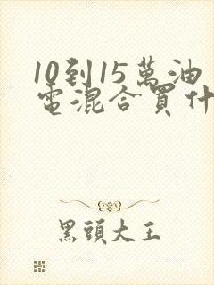 10到15万油电混合买什么车好