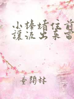 小棒堵住前面不让流出来雷安