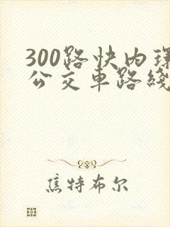 300路快内环公交车路线图