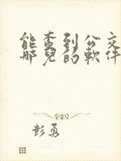 能查到公交车到哪儿的软件