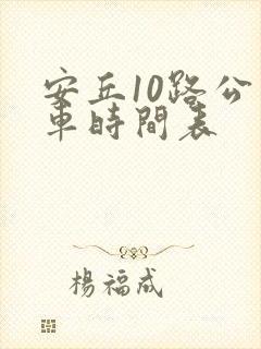 安丘10路公交车时间表