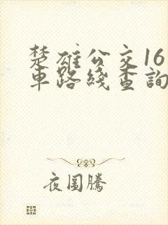 楚雄公交16路车路线查询