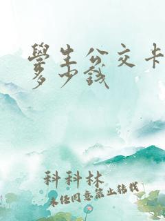 学生公交卡优惠多少钱