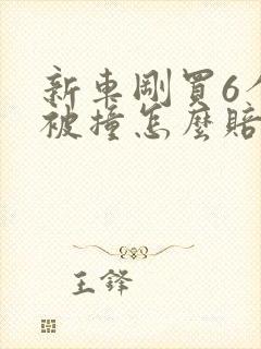 新车刚买6个月被撞怎么赔偿
