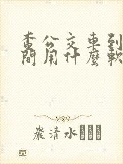 查公交车到站时间用什么软件