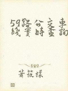 59路公交车路线实时查询