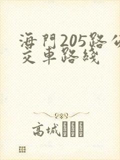 海门205路公交车路线