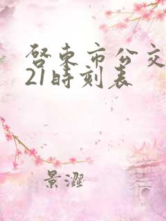 启东市公交车221时刻表