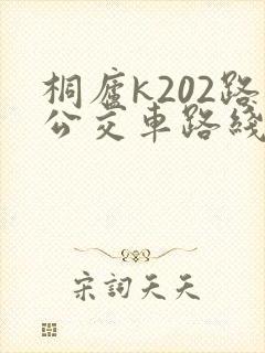 桐庐k202路公交车路线图