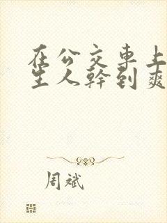 在公交车上被陌生人干到爽