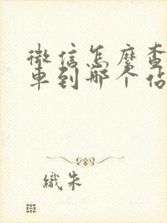 微信怎么查公交车到哪个站了