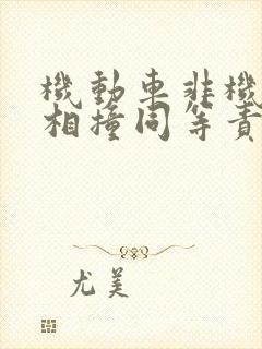 机动车非机动车相撞同等责任