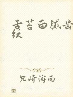 舌苔白腻齿痕裂纹