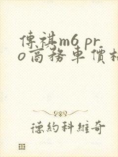 传祺m6 pro商务车价格