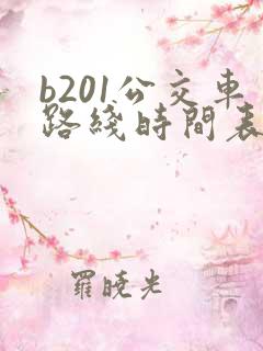 b201公交车路线时间表及站点