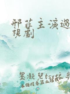 邢菲主演过的电视剧