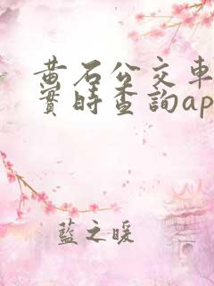 黄石公交车到站实时查询app