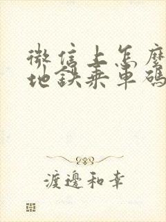 微信上怎么添加地铁乘车码