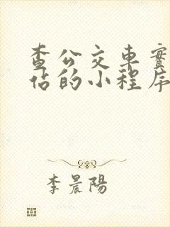 查公交车实时到站的小程序软件