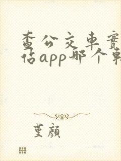 查公交车实时到站app哪个软件好