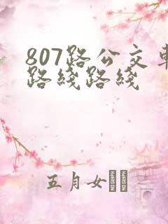 807路公交车路线路线