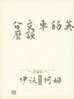公交车的英语怎么说