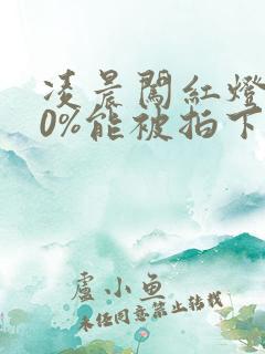 凌晨闯红灯100%能被拍下吗
