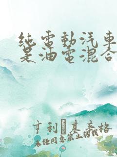 纯电动汽车好还是油电混合汽车好