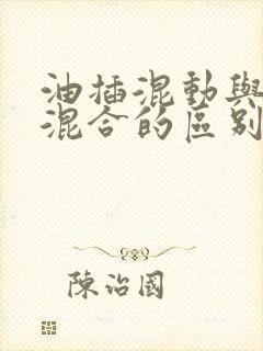 油插混动与油电混合的区别