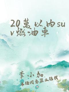 20万以内suv燃油车