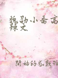 魏劭小乔高h肉辣文